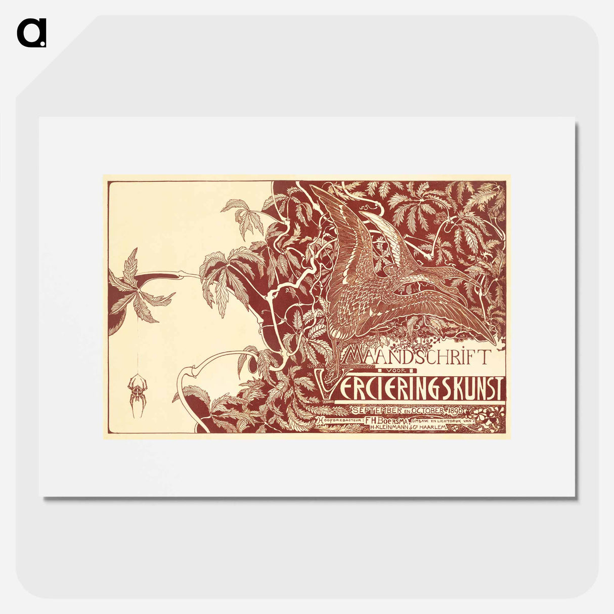 Tijdschriftomslag met twee wulpen - Theo van Hoytema Poster.