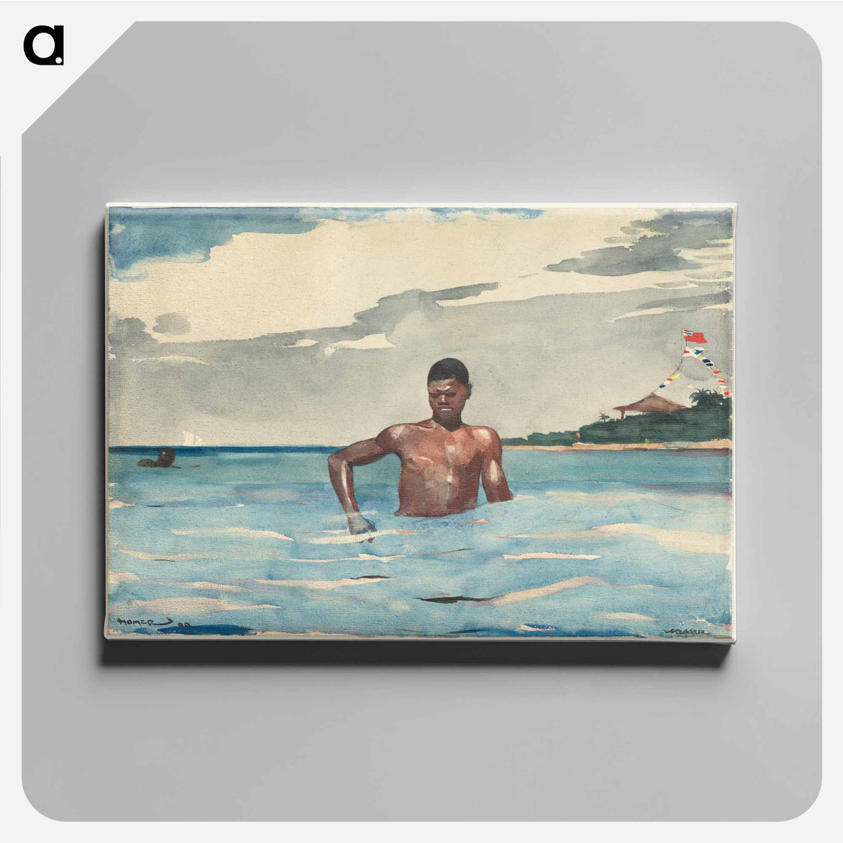 The Bather - Winslow Homer Canvas.