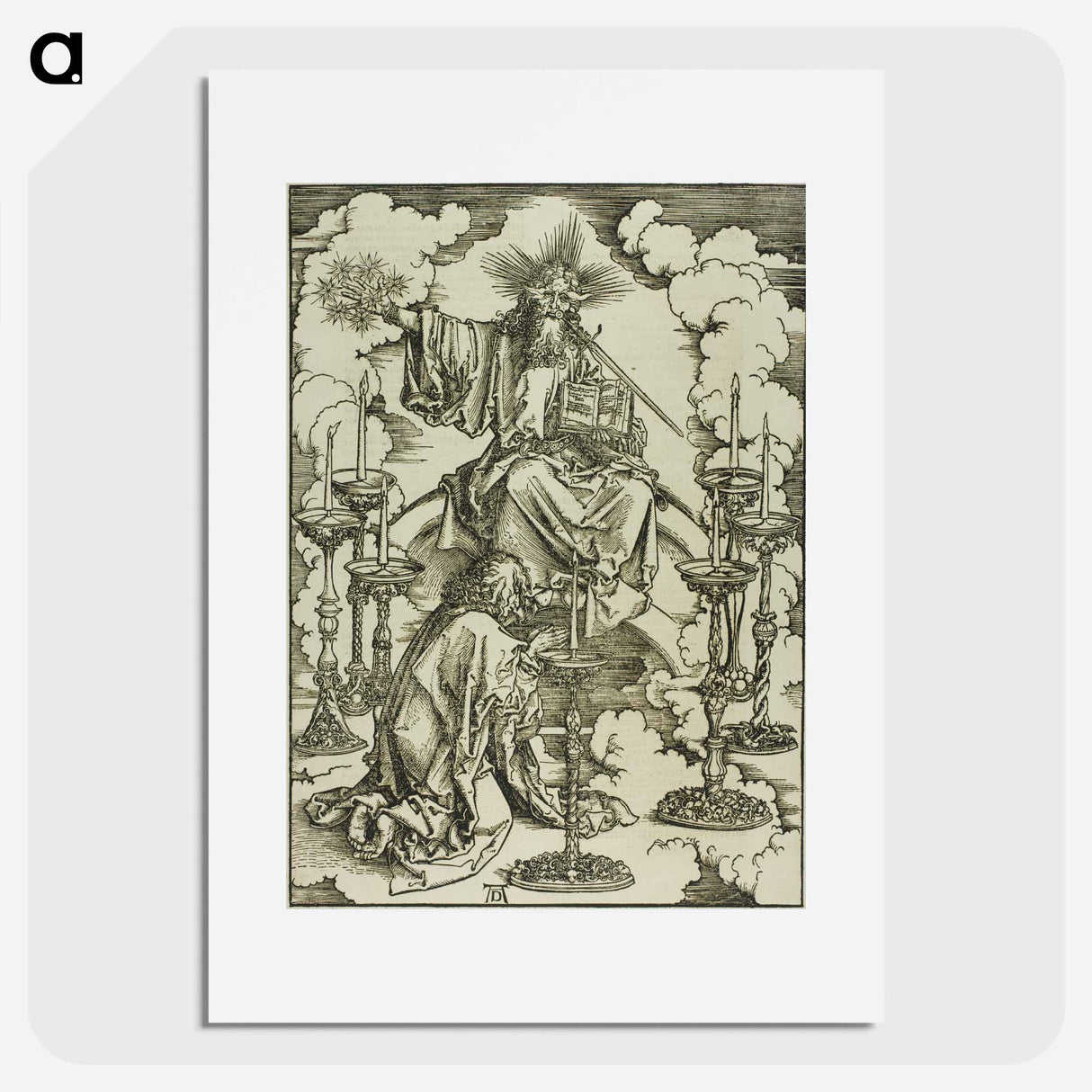 The Vision of the Seven Candlesticks - アルブレヒト デューラー Poster.