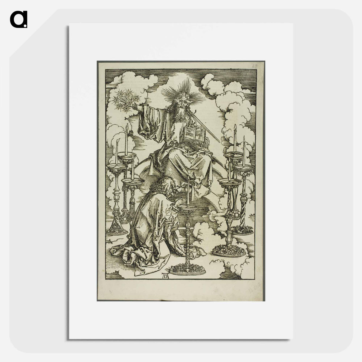 The Vision of the Seven Candlesticks - アルブレヒト デューラー Poster.