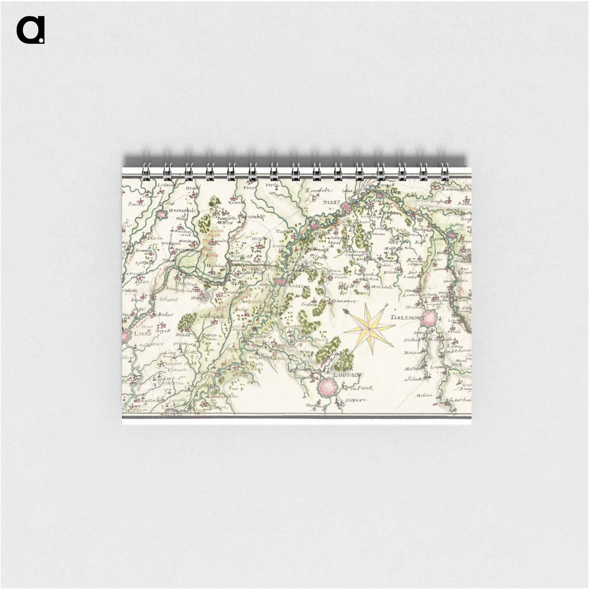 Getekende kaart van de Franse linies in Brabant - アンティーク地図 Memo.