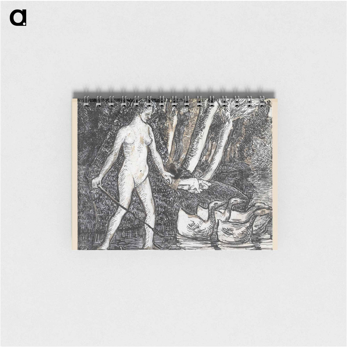 Bather with Geese - カミーユ ピサロ Memo.