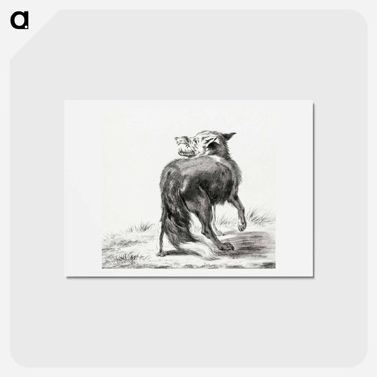 アートポストカード-Fox - ジャン ベルナール Postcard.
