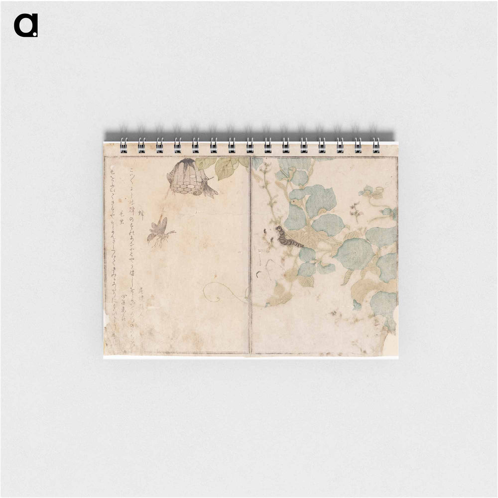 Caterpillar and bees - 喜多川 歌麿 Memo.