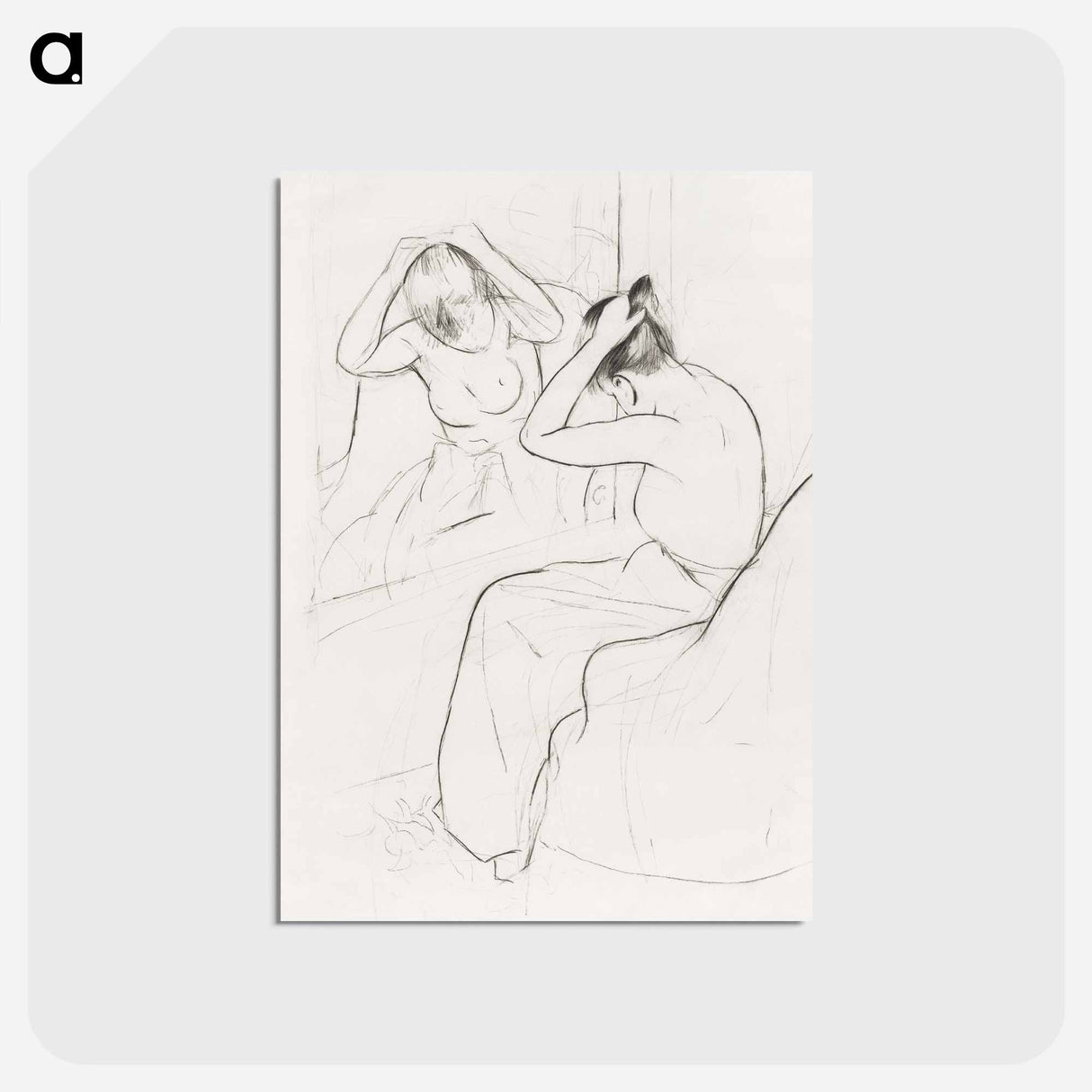 アートポストカード-The Coiffure - メアリー カサット Postcard.