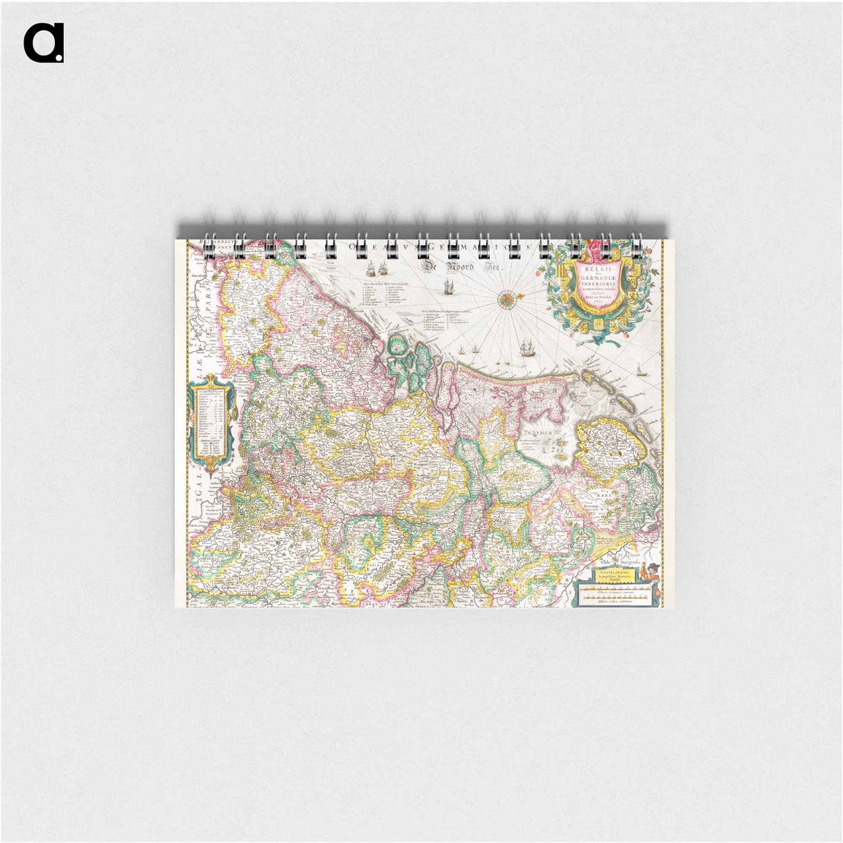 Kaart van de Nederlanden - アンティーク地図 Memo.