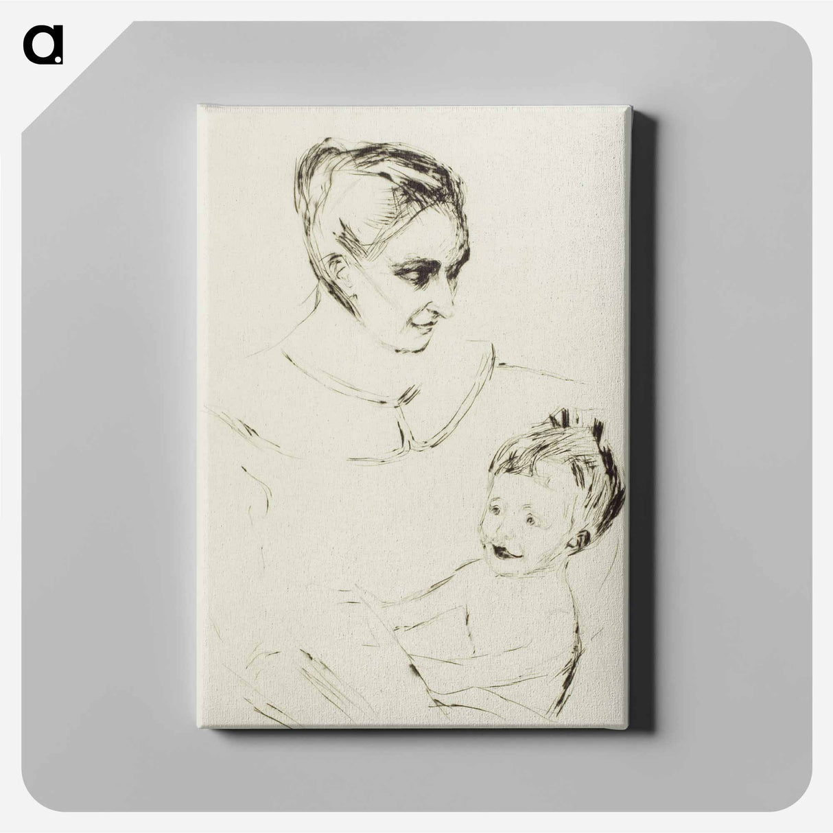 アートパネル-A Mother’s Joy - エドヴァルド ムンク Canvas.