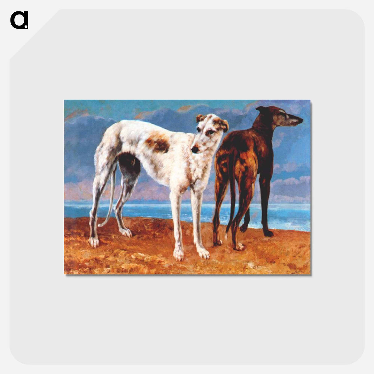 Greyhounds of Comte de Choiseul - ギュスターヴ クールベ Postcard.