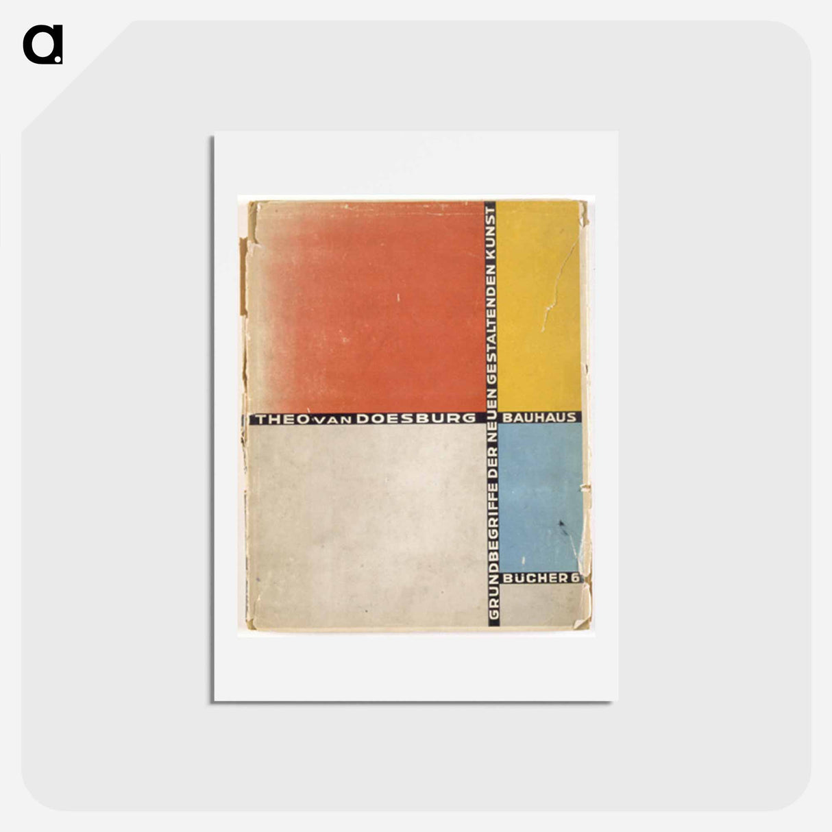 アートポストカード-Cover of 'Basic concepts of the new creative art' - テオ ファン ドゥースブルフ Postcard.