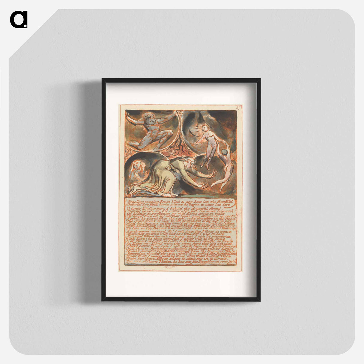 アートポスター-Jerusalem, Plate 87 - ウィリアム ブレイク Poster.