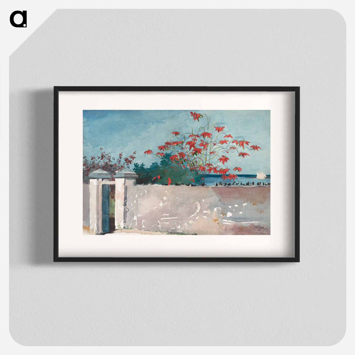アートポスター-A Wall, Nassau - ウィンスロー ホーマー Poster.