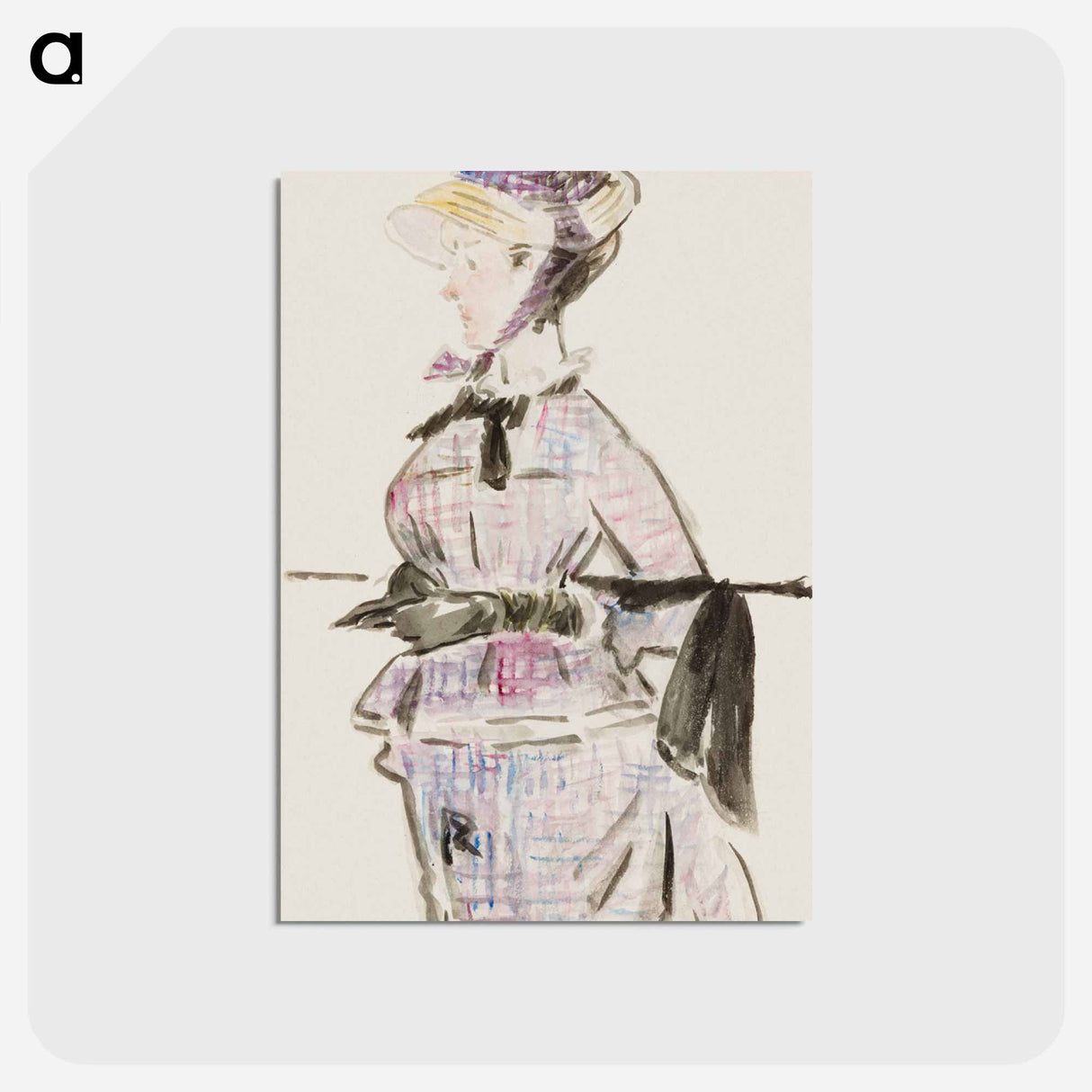アートポストカード-Femme en Costume de Voyage
- イェール大学アートギャラリー Postcard.