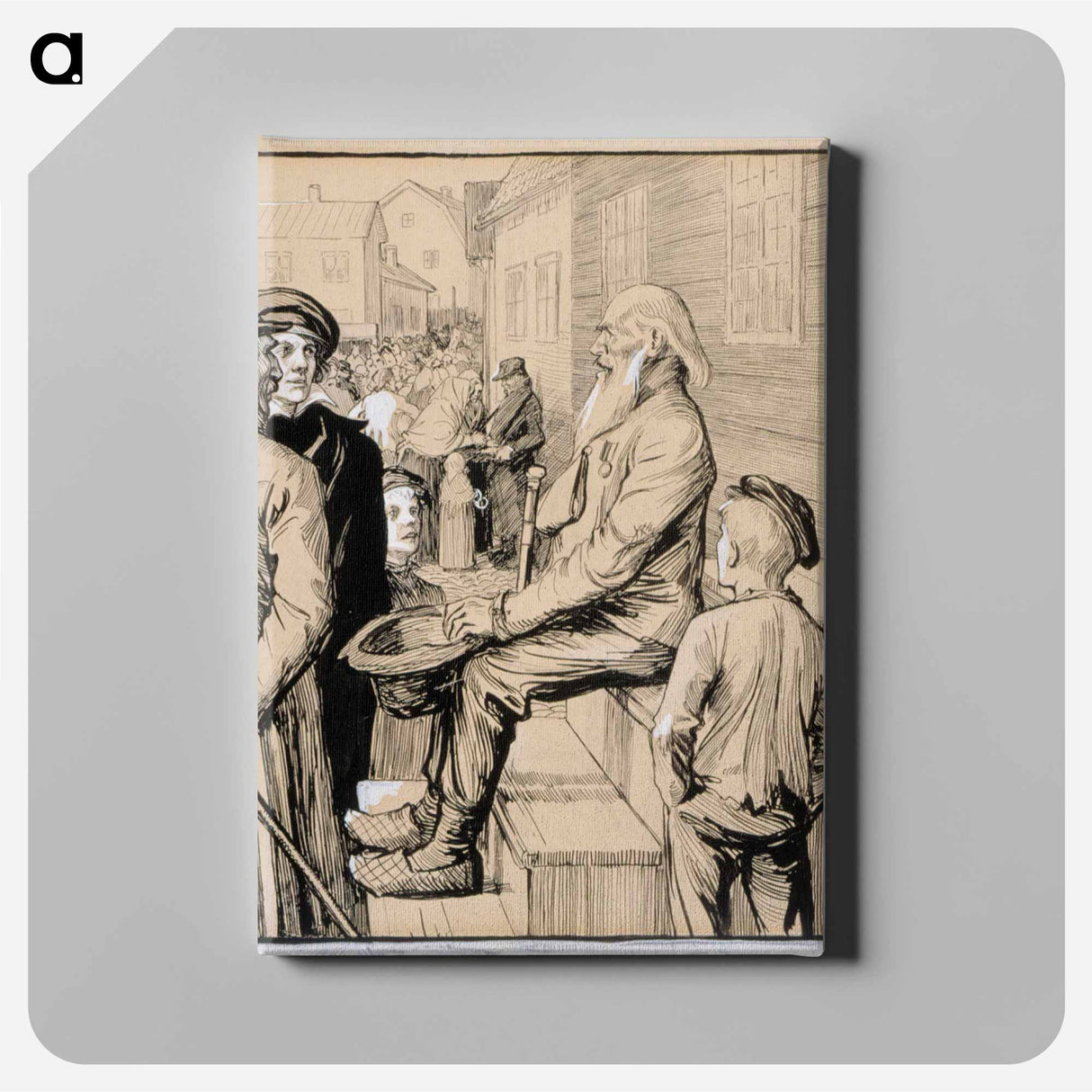 ystäväni, miehet, naiset, onko tässä kuulijaa - アルバート エーデルフェルト Canvas.