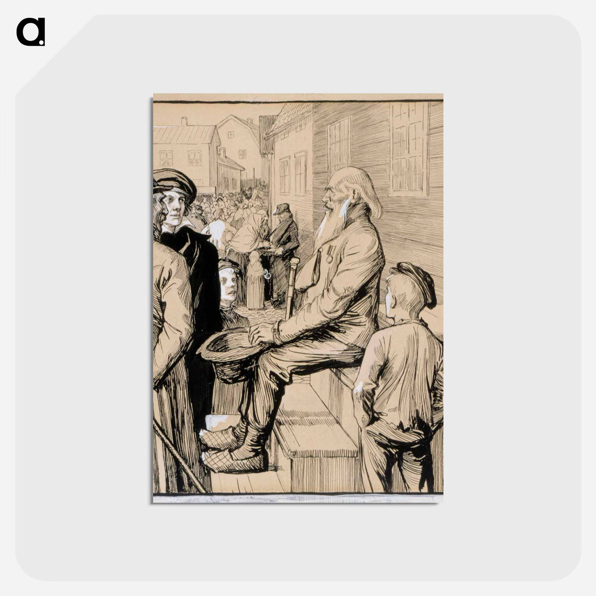 ystäväni, miehet, naiset, onko tässä kuulijaa - アルバート エーデルフェルト Postcard.