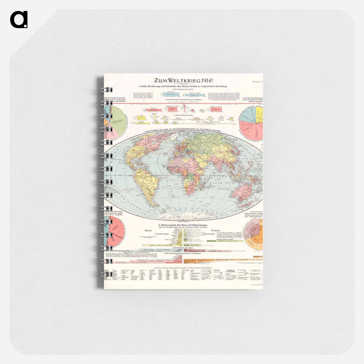 Zum Weltkrieg 1914! - アンティーク地図 Memo.