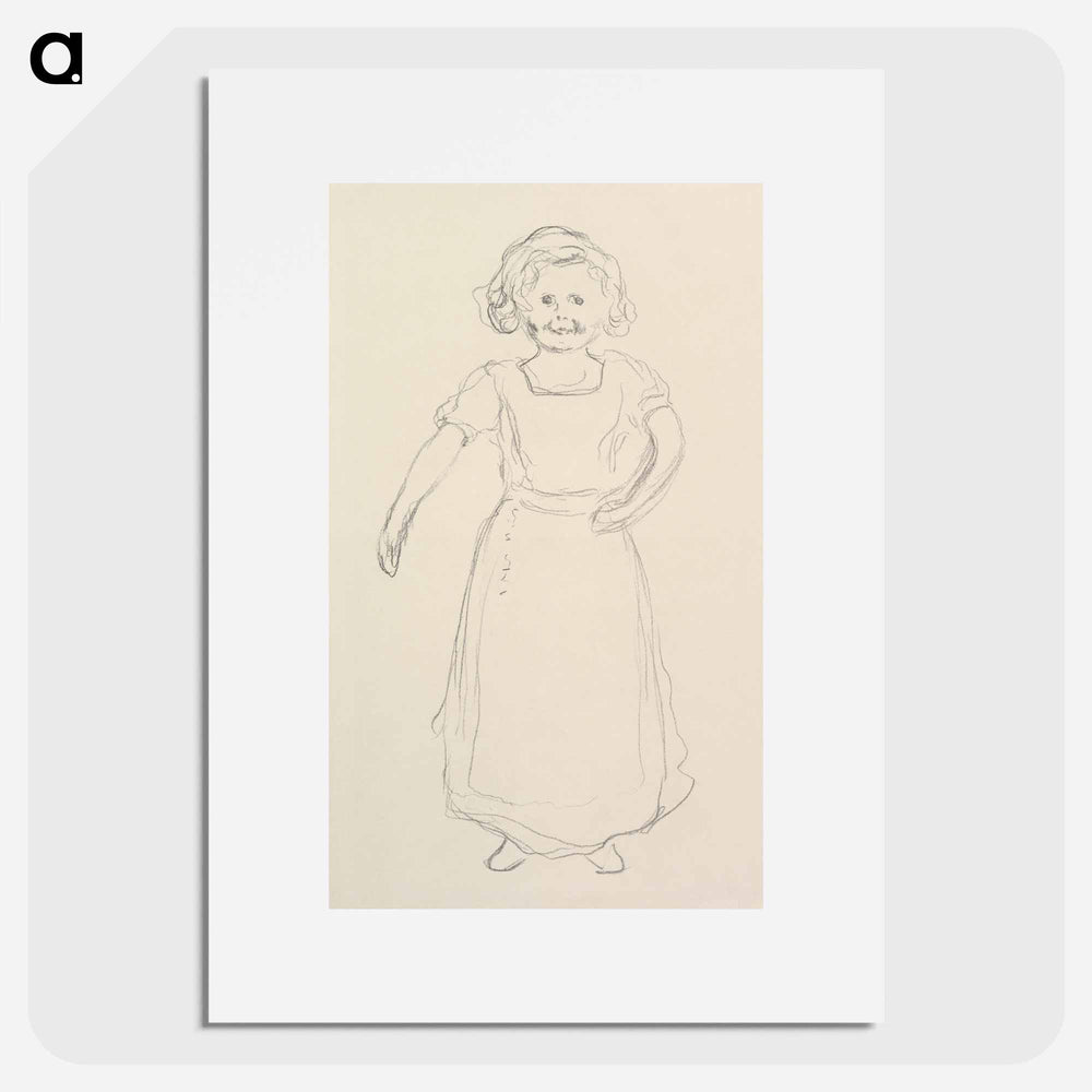 Little Norwegian Girl Running - エドヴァルド ムンク Poster.