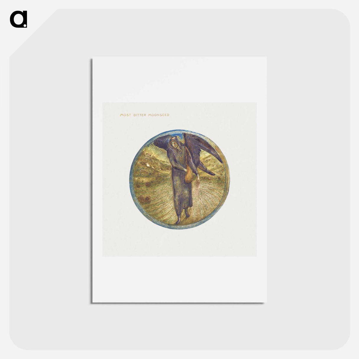 アートポストカード-Most Bitter Moonseed from The Flower Book - エドワード バーン ジョーンズ Postcard.