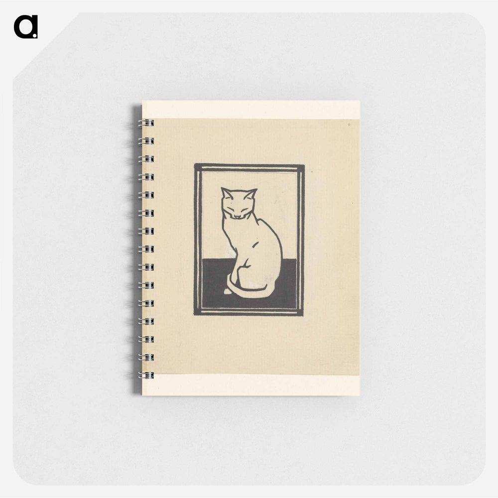Zittende kat met gesloten ogen - ユリー デ フラーハ Memo.