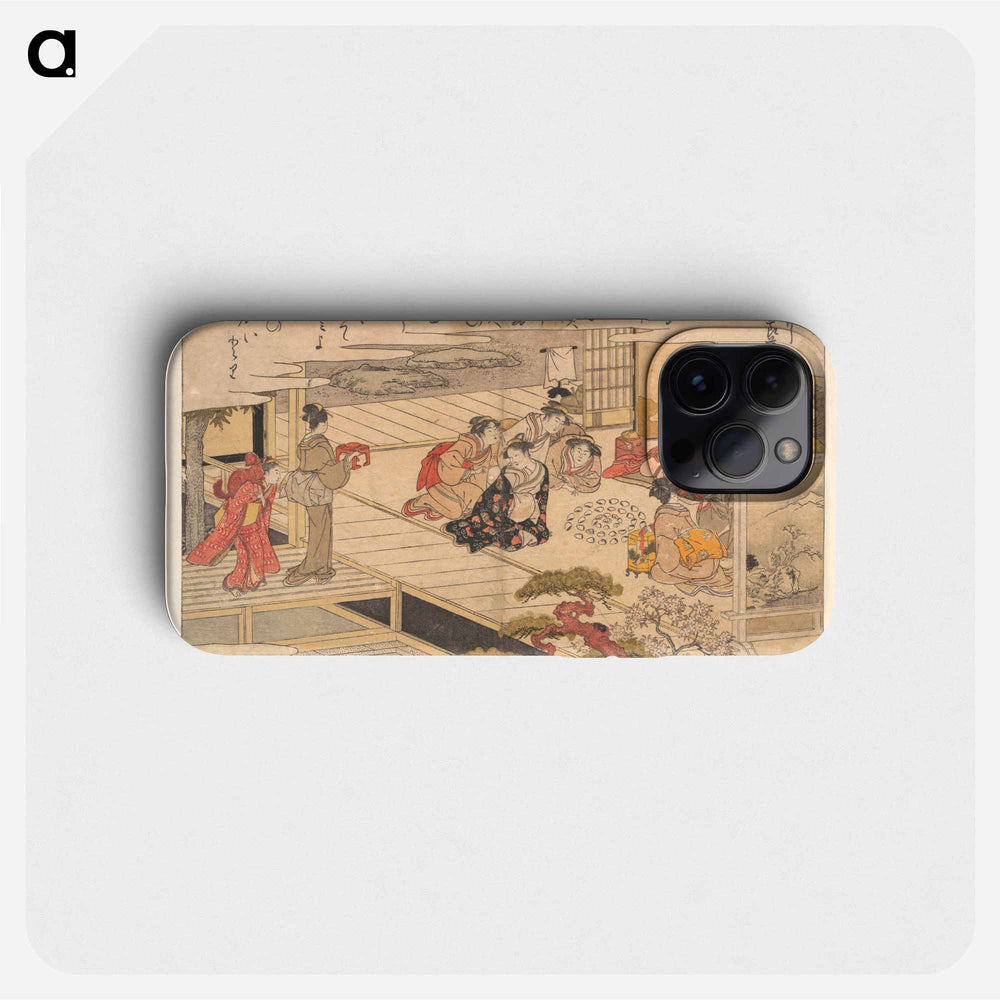 Girls Playing a Game with Shells - 喜多川 歌麿 Phone Case.