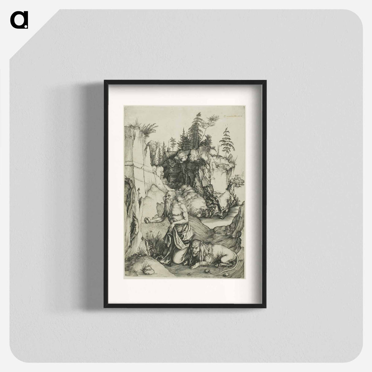St. Jerome Penitent in the Wilderness - アルブレヒト デューラー Poster.
