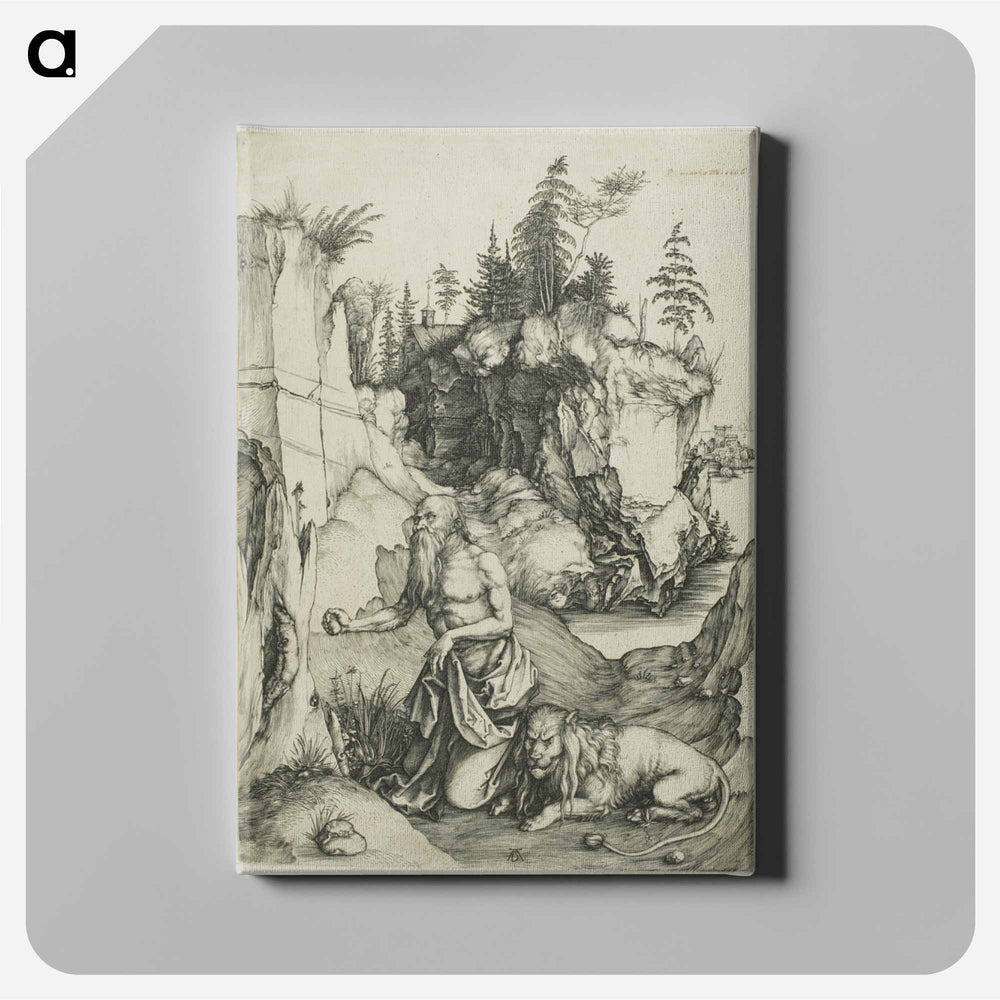 St. Jerome Penitent in the Wilderness - アルブレヒト デューラー Canvas.