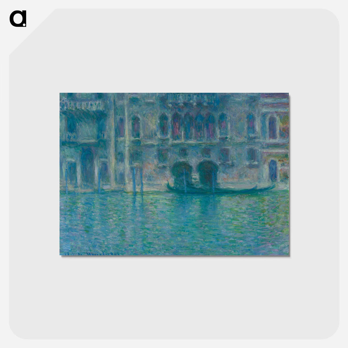アートポストカード-Claude Monet's Palazzo da Mula, Venice - クロード モネ Postcard.