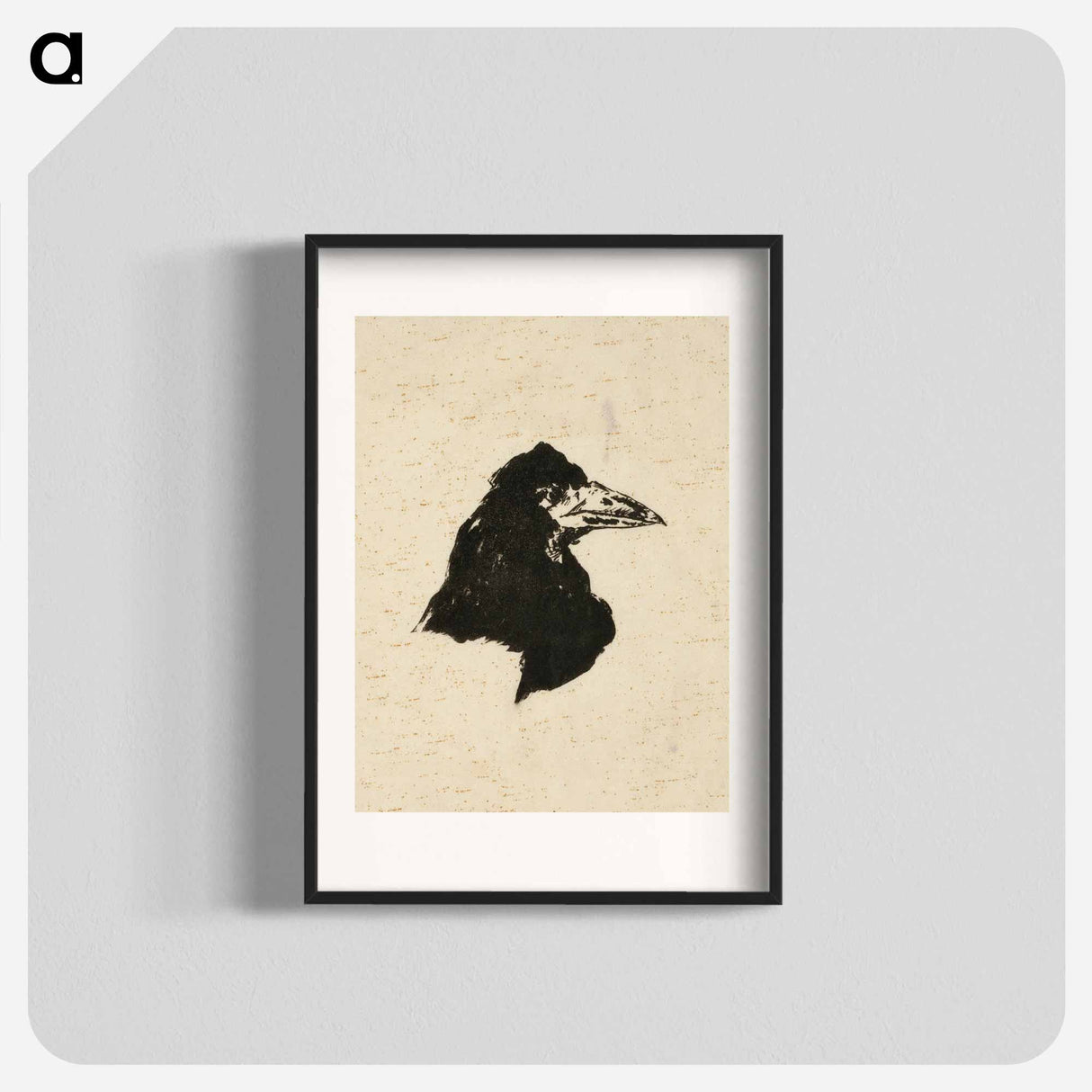 Head of a Raven in Profile, from The Raven (Le Corbeau) by Édouard Manet - エドゥアール マネ Poster.