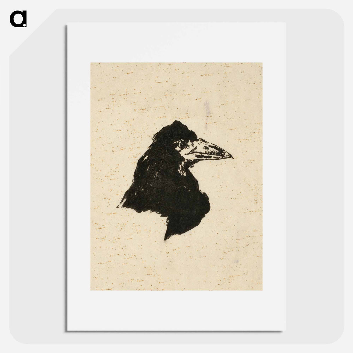Head of a Raven in Profile, from The Raven (Le Corbeau) by Édouard Manet - エドゥアール マネ Poster.