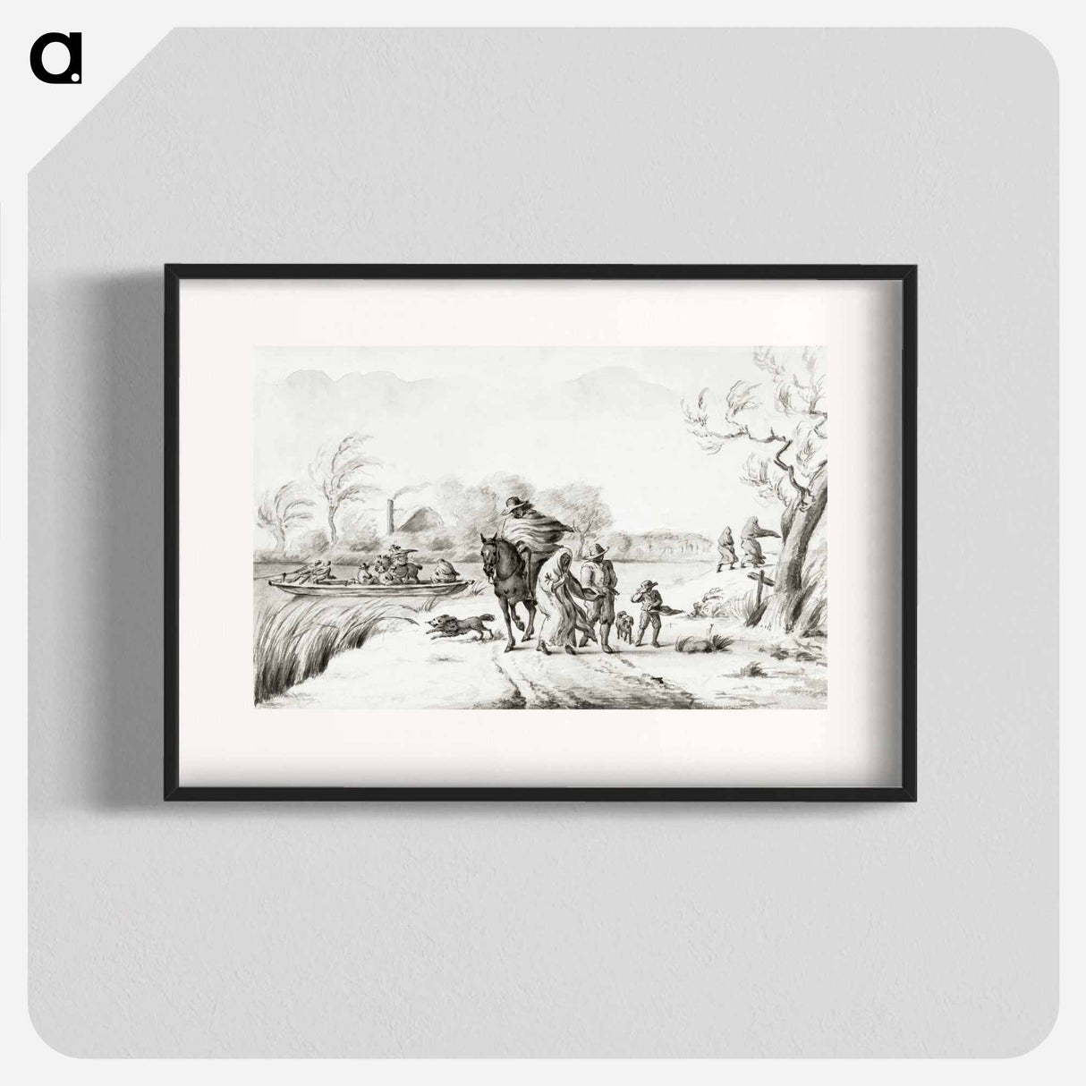 Landscape with figures in the storm - ジャン ベルナール Poster.