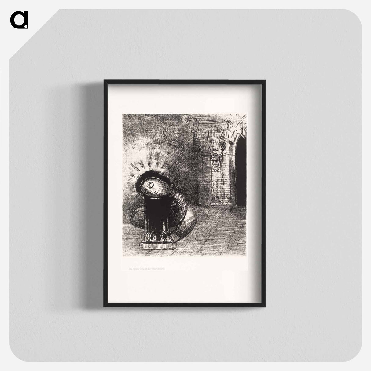 A Long Chrysalis, the Color of Blood - Odilon Redon Poster.