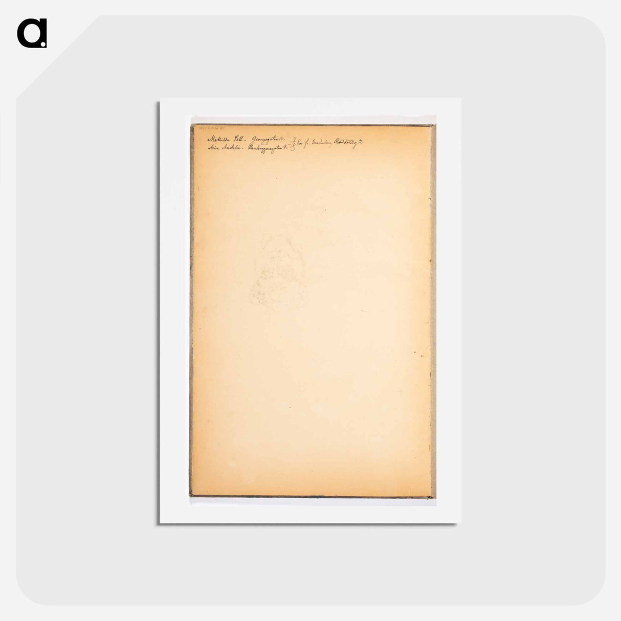 (unknown) part of a sketchbook - アルバート エーデルフェルト Postcard.