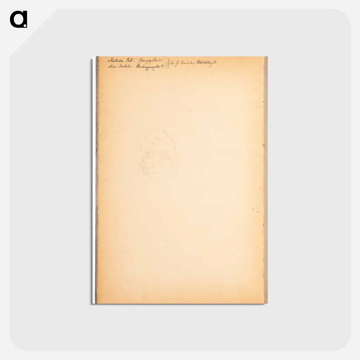 (unknown) part of a sketchbook - アルバート エーデルフェルト Postcard.