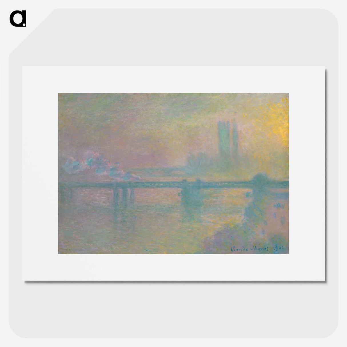 アートポスター-Charing Cross Bridge, London - クロード モネ Poster.