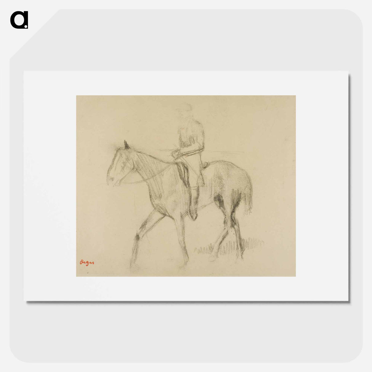 アートポスター-Horse and Rider - エドガー ドガ Poster.
