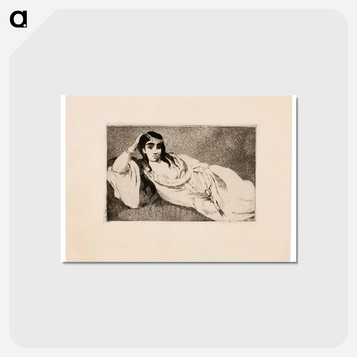 アートポストカード-Odalisque - エドゥアール マネ Postcard.
