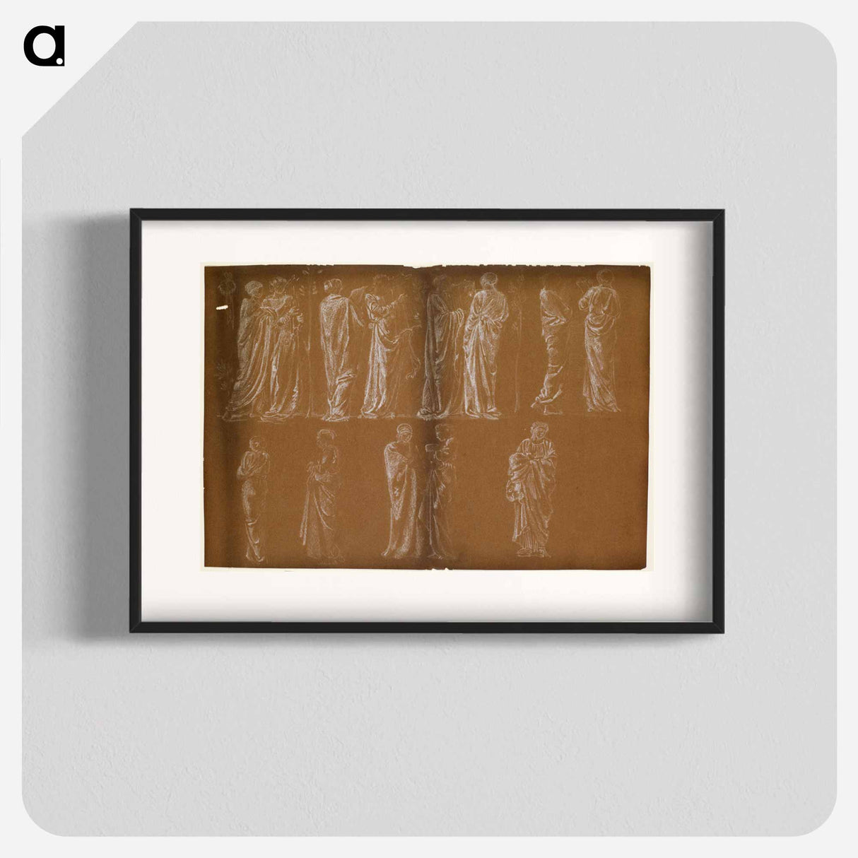 Female - Thirteen Drapery Studies - エドワード バーン ジョーンズ Poster.