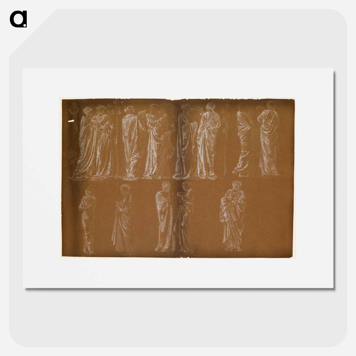 Female - Thirteen Drapery Studies - エドワード バーン ジョーンズ Poster.