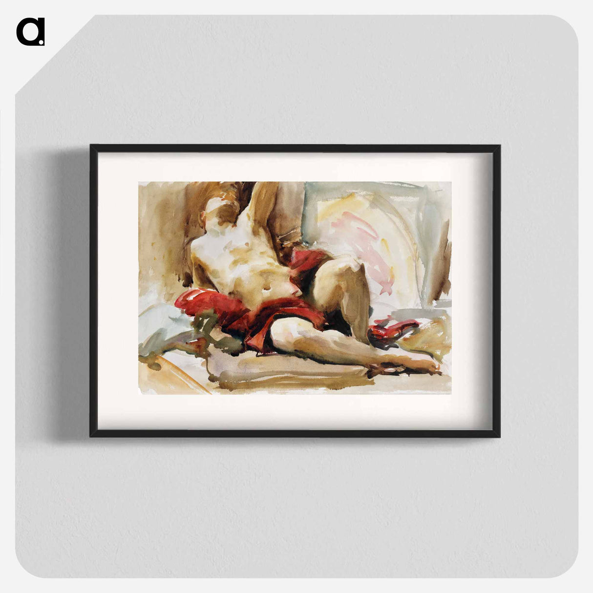 Man with Red Drapery - John Singer Sargent Poster.
