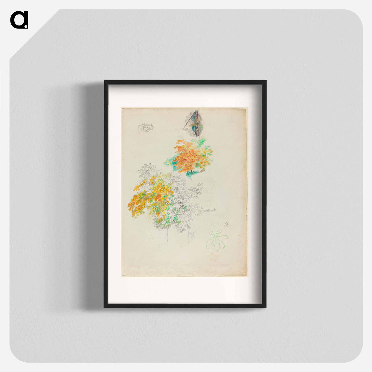 Studies of Trees - ピエール オーギュスト ルノワール Poster.