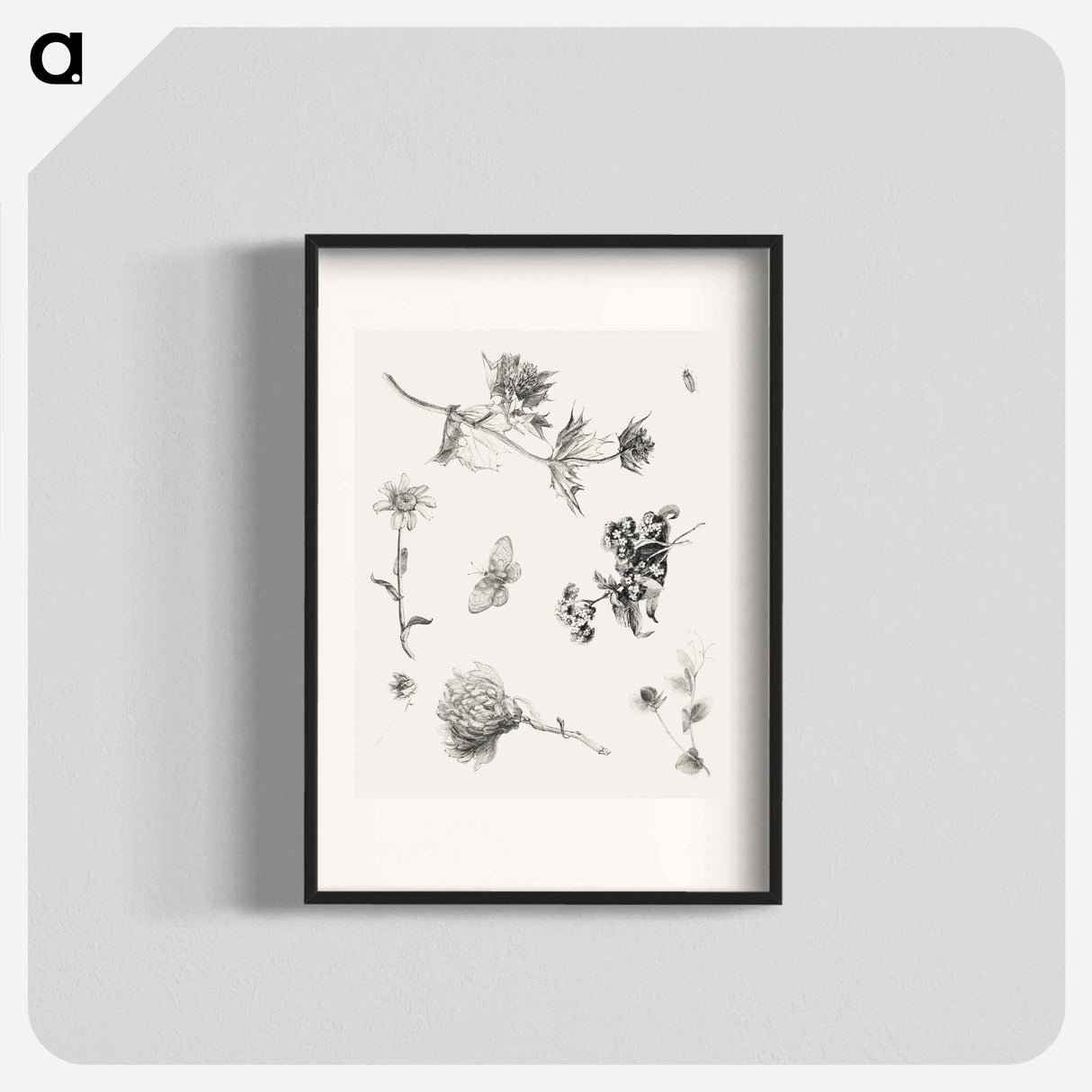 Flowers and Leaves - Theo Van Hoytema Poster.