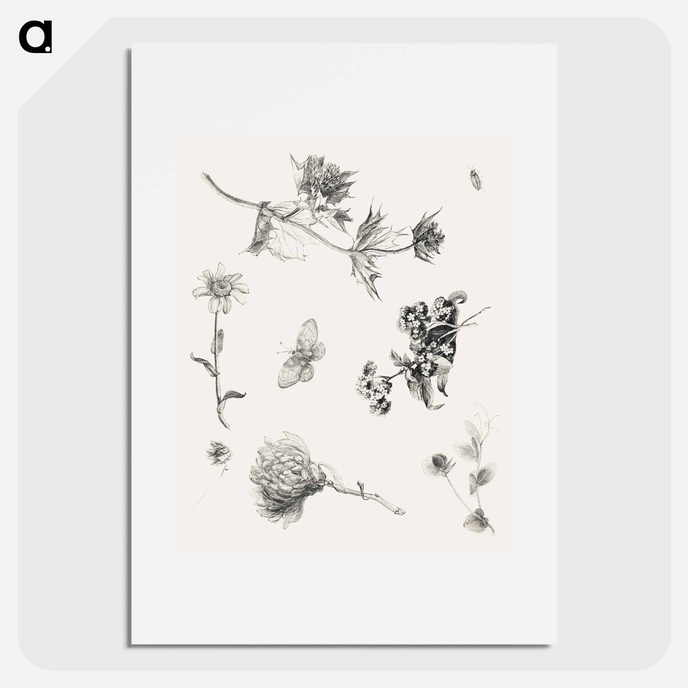 Flowers and Leaves - Theo Van Hoytema Poster.