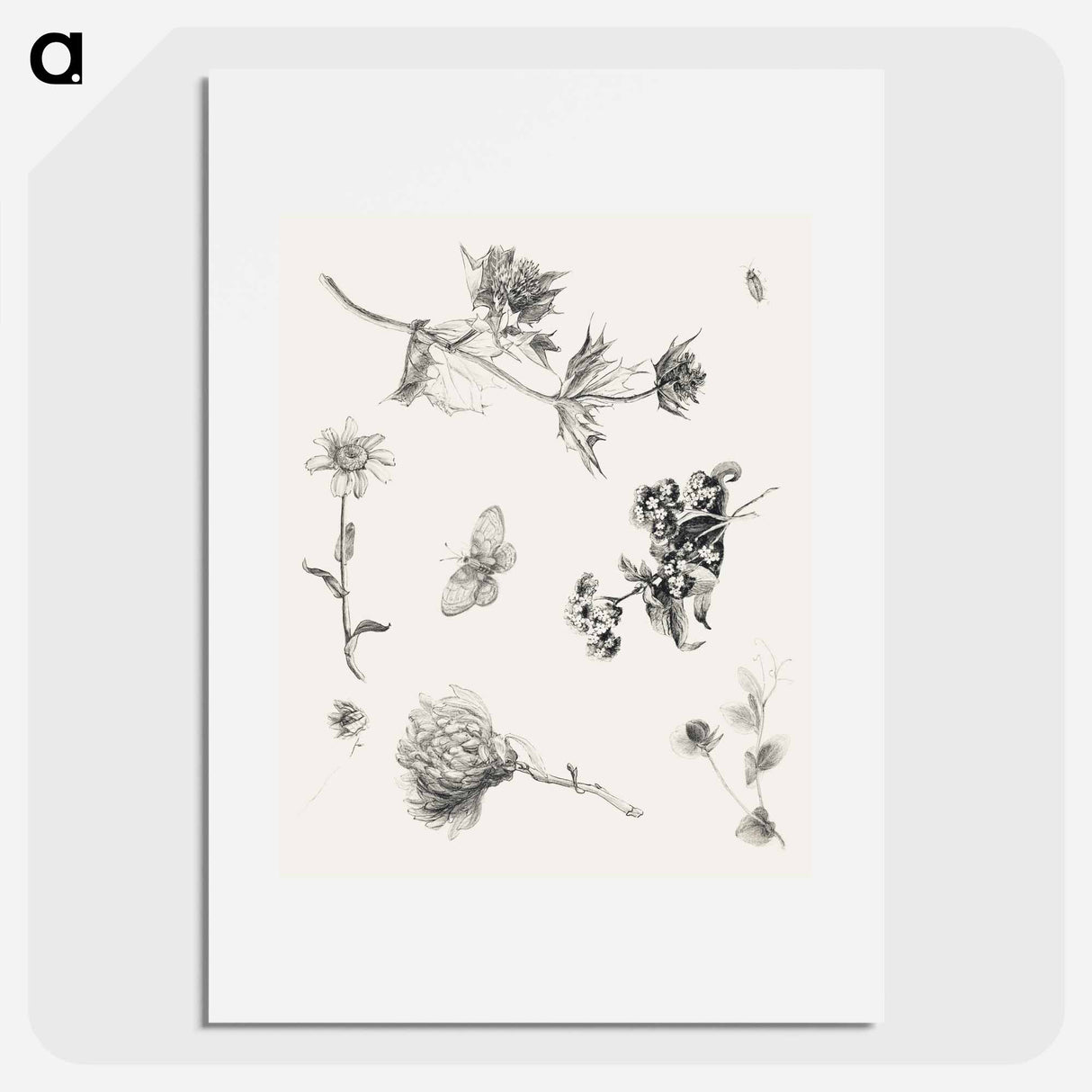 Flowers and Leaves - Theo Van Hoytema Poster.