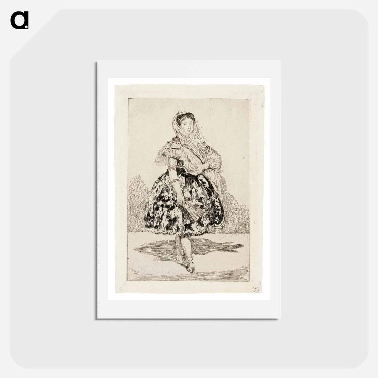 アートポストカード-Lola de Valence - エドゥアール マネ Postcard.