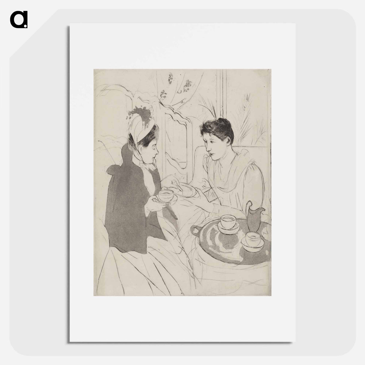 アートポスター-Afternoon Tea Party - メアリー カサット Poster.
