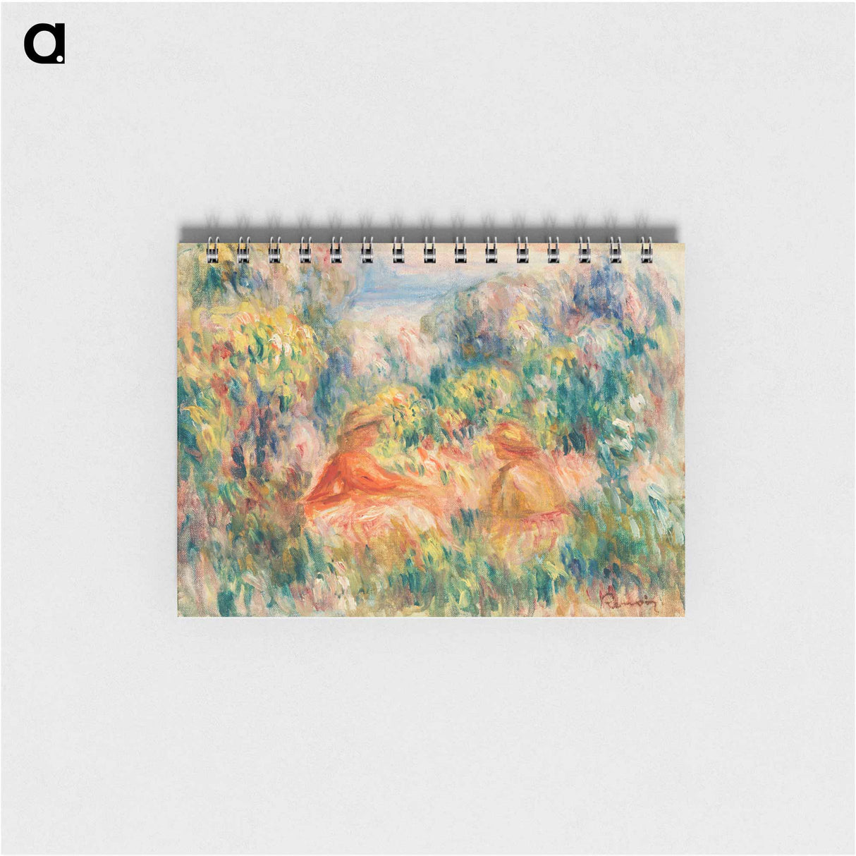 Two Women in a Landscape - ピエール オーギュスト ルノワール Memo.