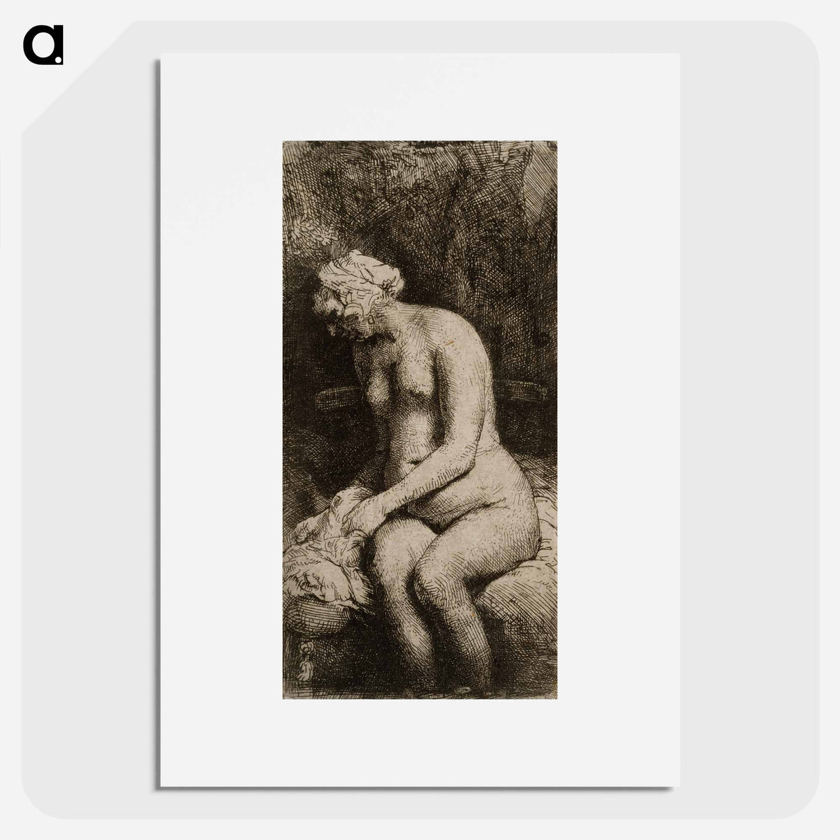 Seated nude - Rembrandt van Rijn Poster.