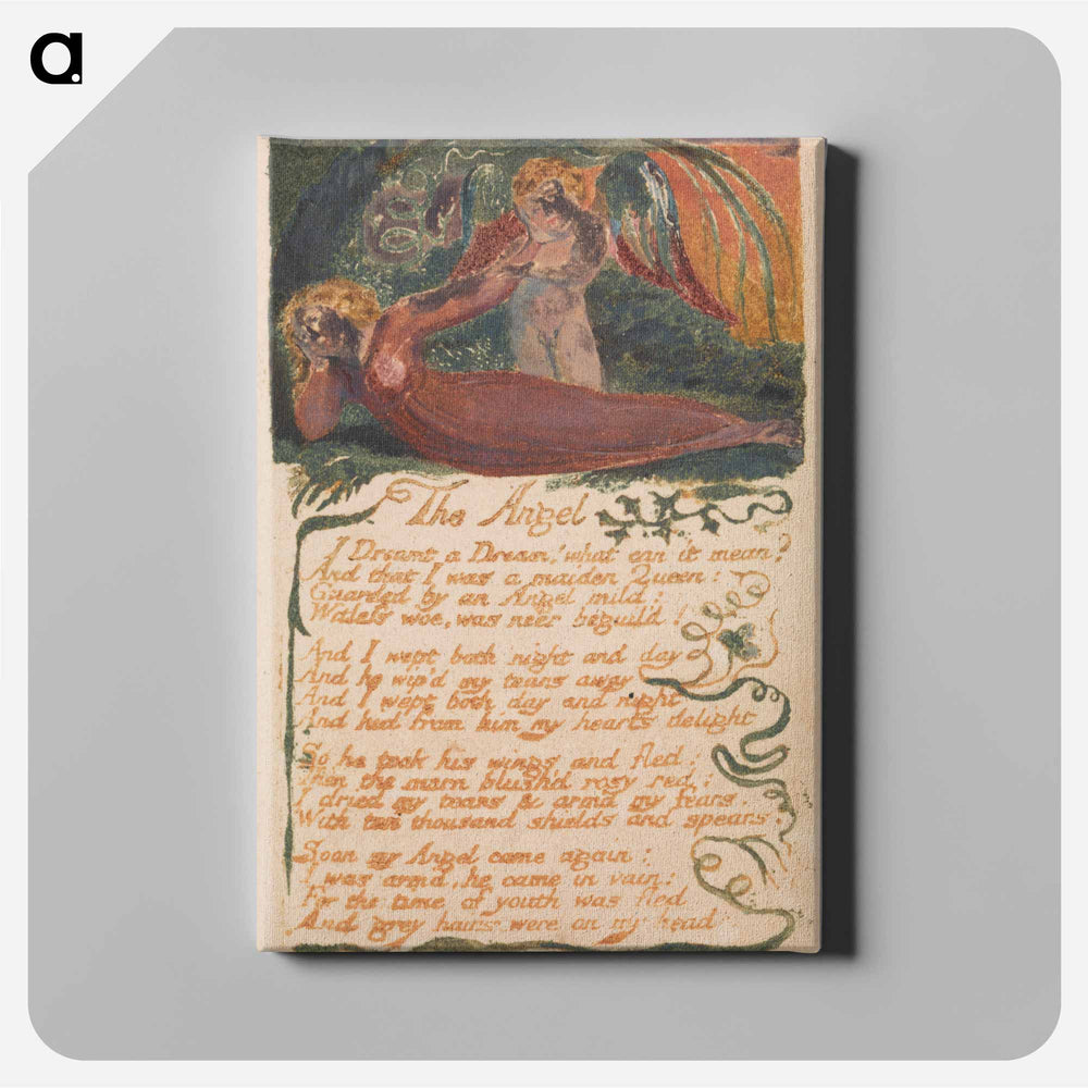 Songs of Innocence and of Experience, Plate 40, "The Angel" - ウィリアム ブレイク Canvas.