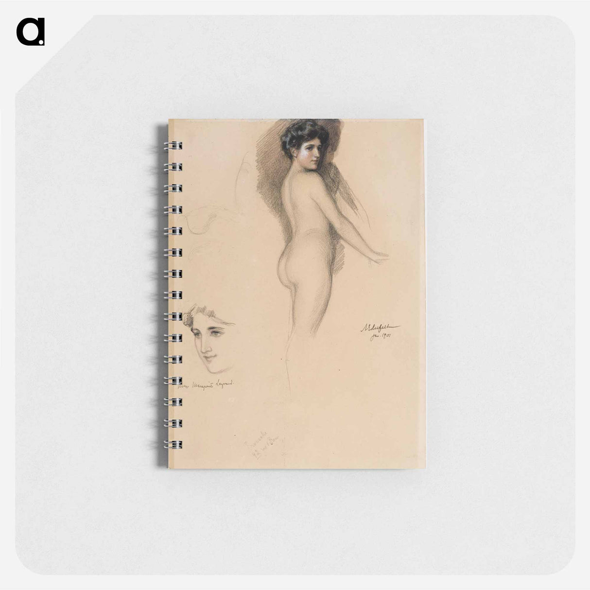 Mme marguerite legrand, polvikuva ja kasvot - アルバート エーデルフェルト Memo.