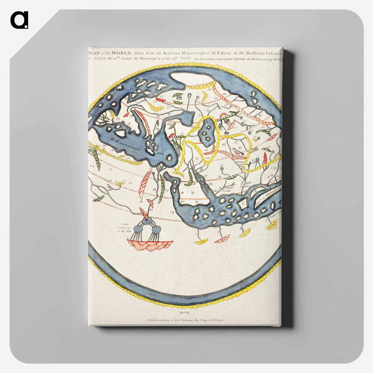 The Commerce and Navigation of the Ancients in the Indian Ocean - アンティーク地図 Canvas.