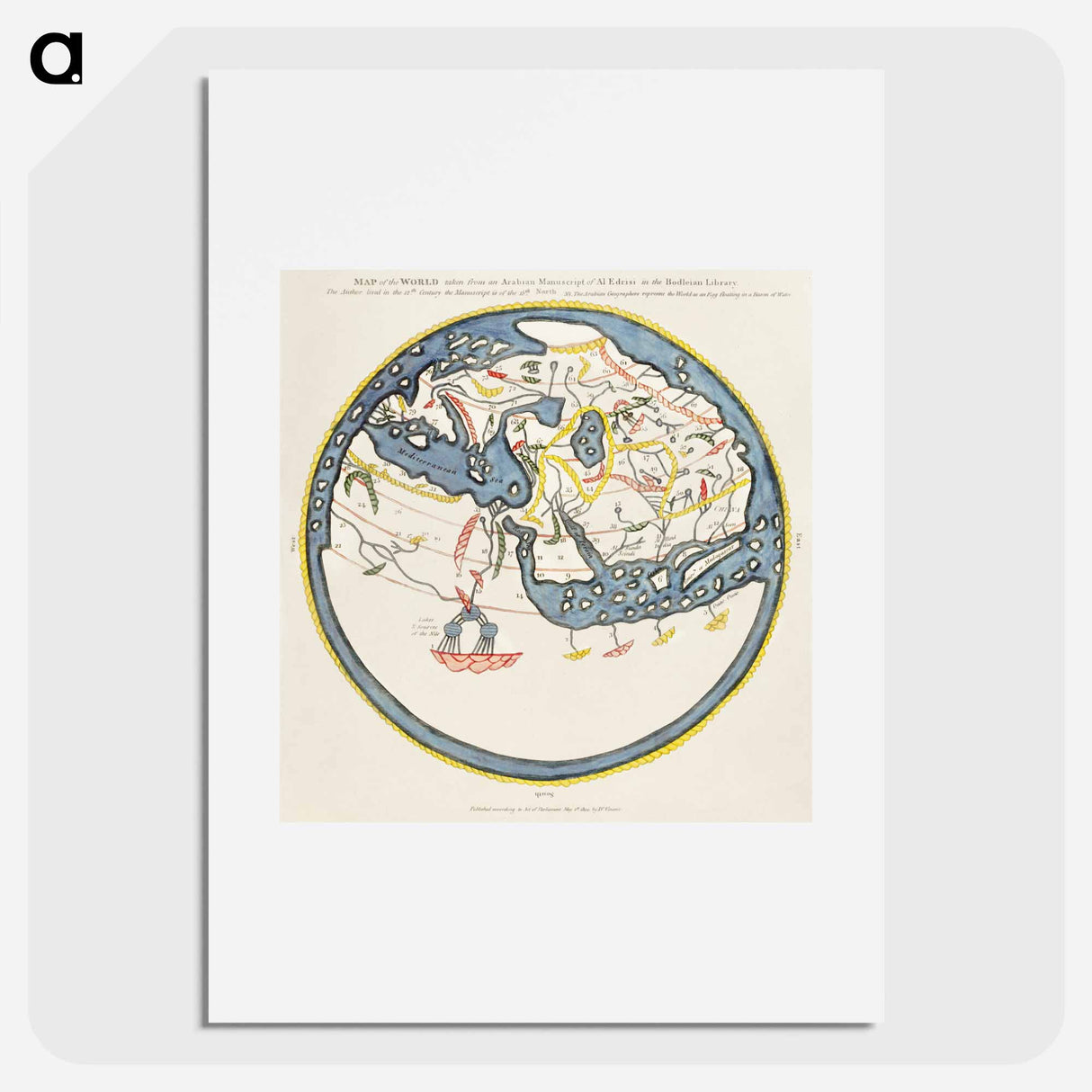 The Commerce and Navigation of the Ancients in the Indian Ocean - アンティーク地図 Poster.